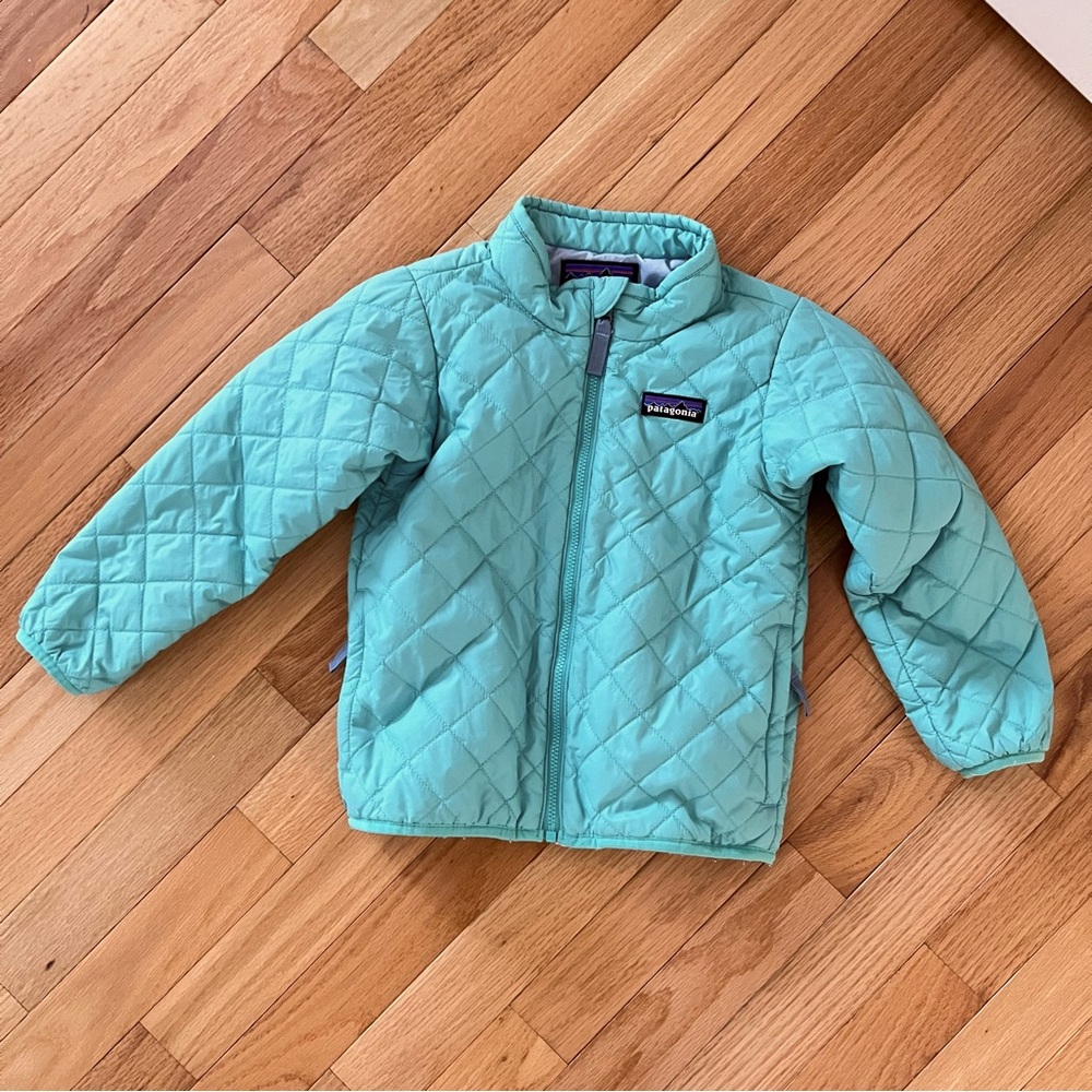 Like New 🆕 Patagonia Nano Puff Diamond Quilt Jacket 4T MINT GREEN